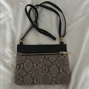 Stylish Black and Brown Crossbody Bag